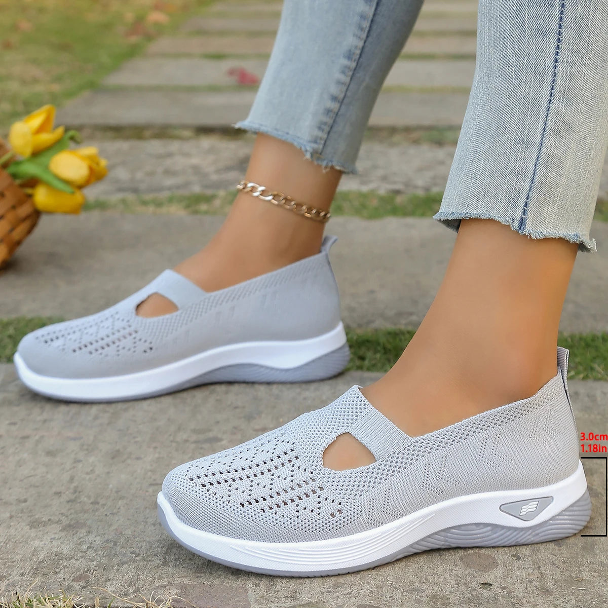 Kvinnors Sneakers Lätta Textil för Alla Säsonger 8