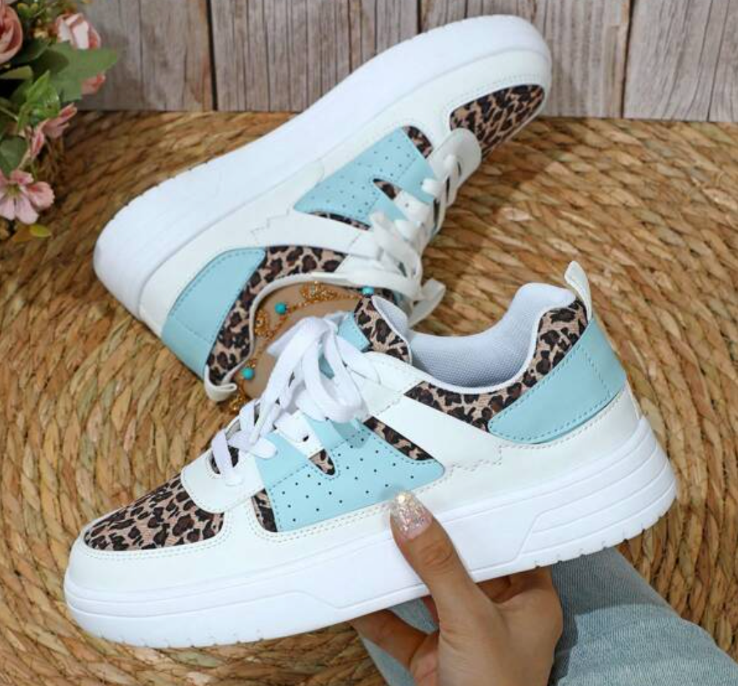 Kvinnors Sneakers Leopardmönster Trendig 5