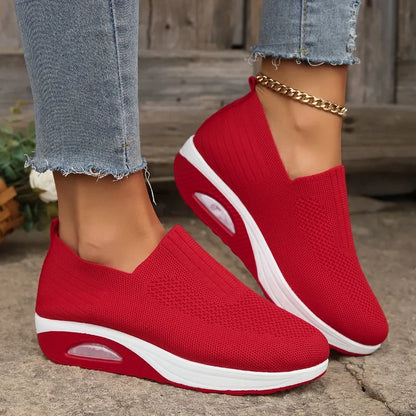 Kvinnors Sneakers Plattform Andningsbart Tyg 1