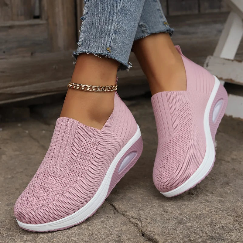 Kvinnors Sneakers Plattform Andningsbart Tyg 10