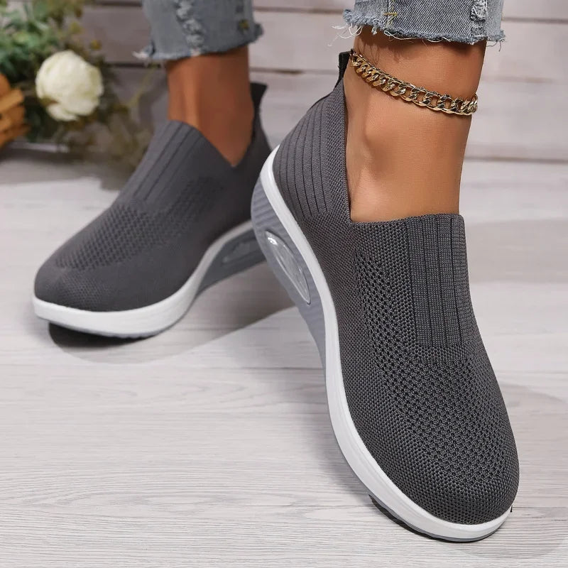 Kvinnors Sneakers Plattform Andningsbart Tyg 5