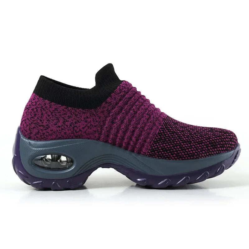 Kvinnors Sneakers Plattform Textil Syntet 4