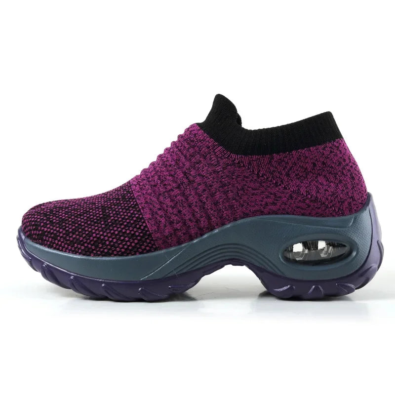 Kvinnors Sneakers Plattform Textil Syntet 8