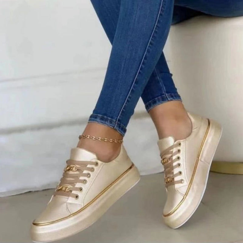 Kvinnors Sneakers Plattform Urban Stil 4