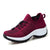 Kvinnors Sneakers Plattform Vit Svart Röd 6