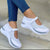 Kvinnors Sneakers Rundad Tå Stickad Tjock Sula 6
