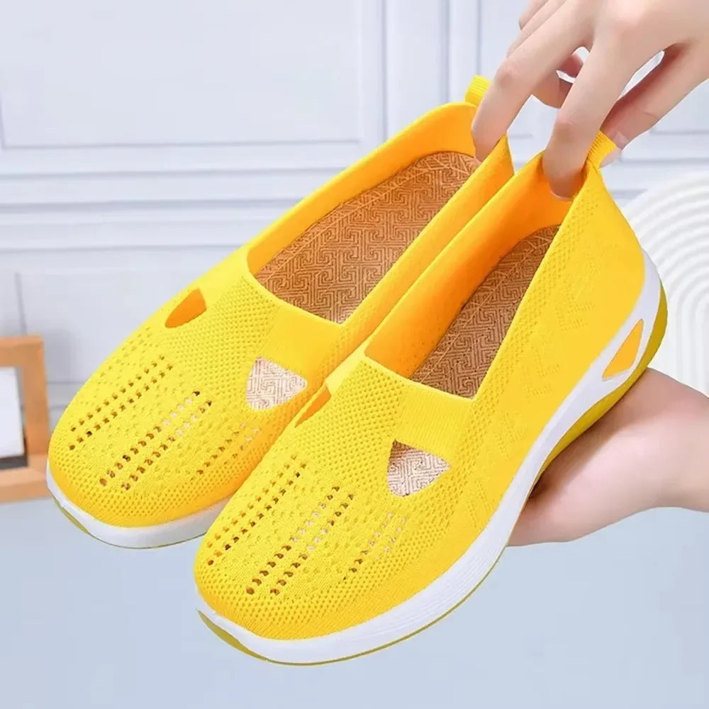 Kvinnors Sneakers Slip-On Med Stöd Andningsbart Material 4
