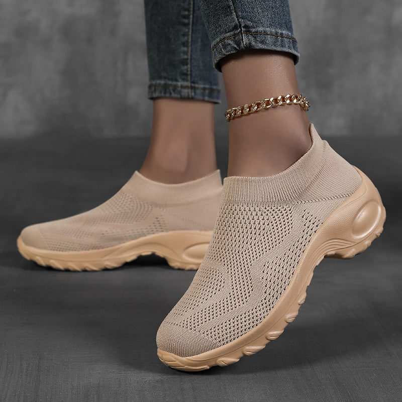 Kvinnors Sneakers Slip-On Sportig Stil 4