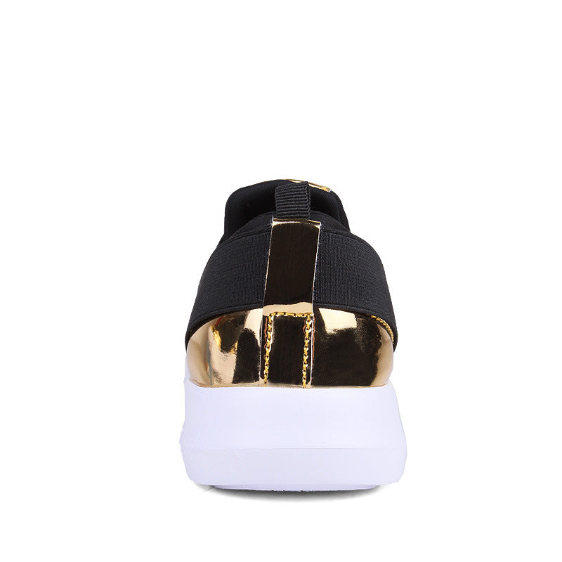 Kvinnors Sneakers Slip-On Trendig Design med Gyllene Accenter 4