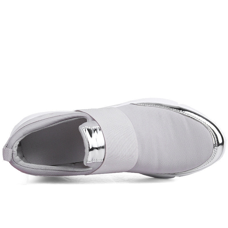 Kvinnors Sneakers Slip-On Trendig Design med Gyllene Accenter 5