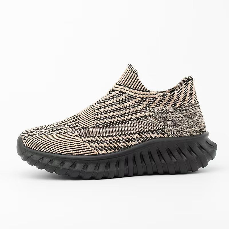 Kvinnors Sneakers Stickade Med Halkfri Sula 10