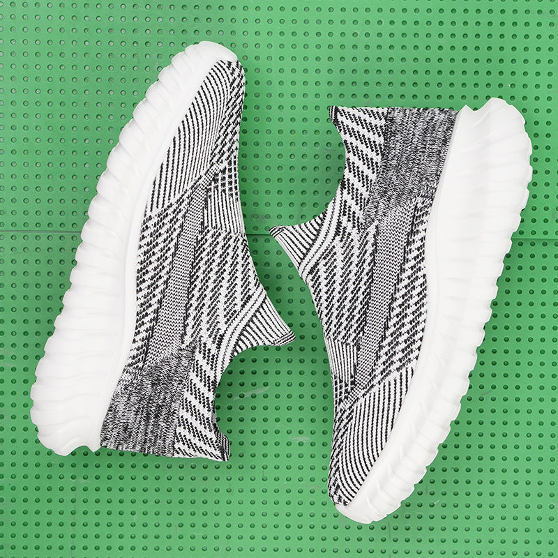 Kvinnors Sneakers Stickade Med Halkfri Sula 2