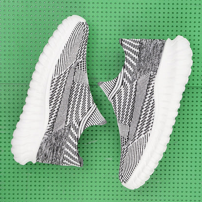 Kvinnors Sneakers Stickade Med Halkfri Sula 2