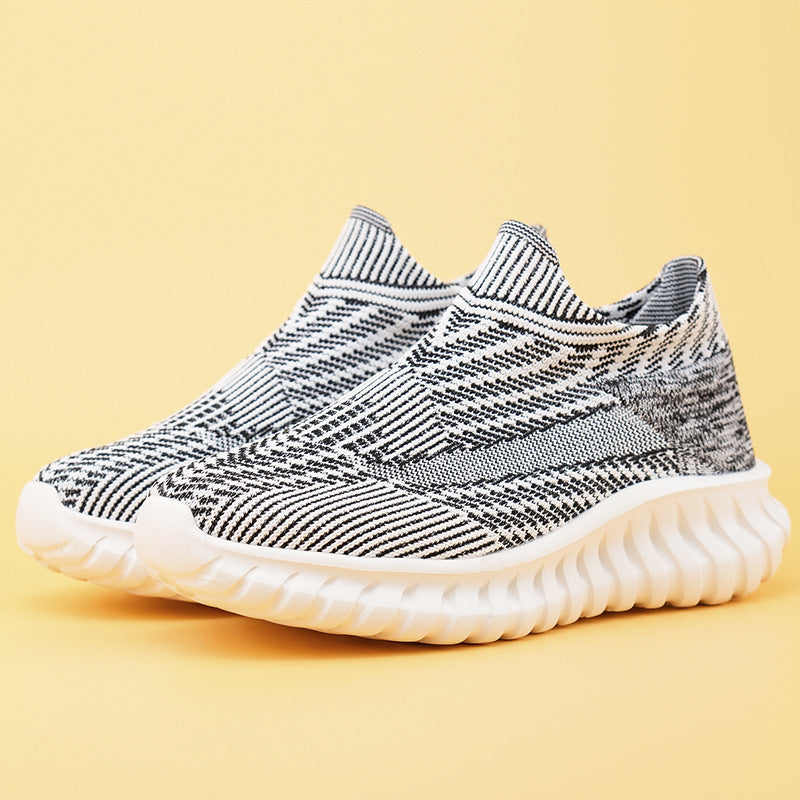 Kvinnors Sneakers Stickade Med Halkfri Sula 3