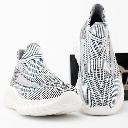 Kvinnors Sneakers Stickade Med Halkfri Sula 4