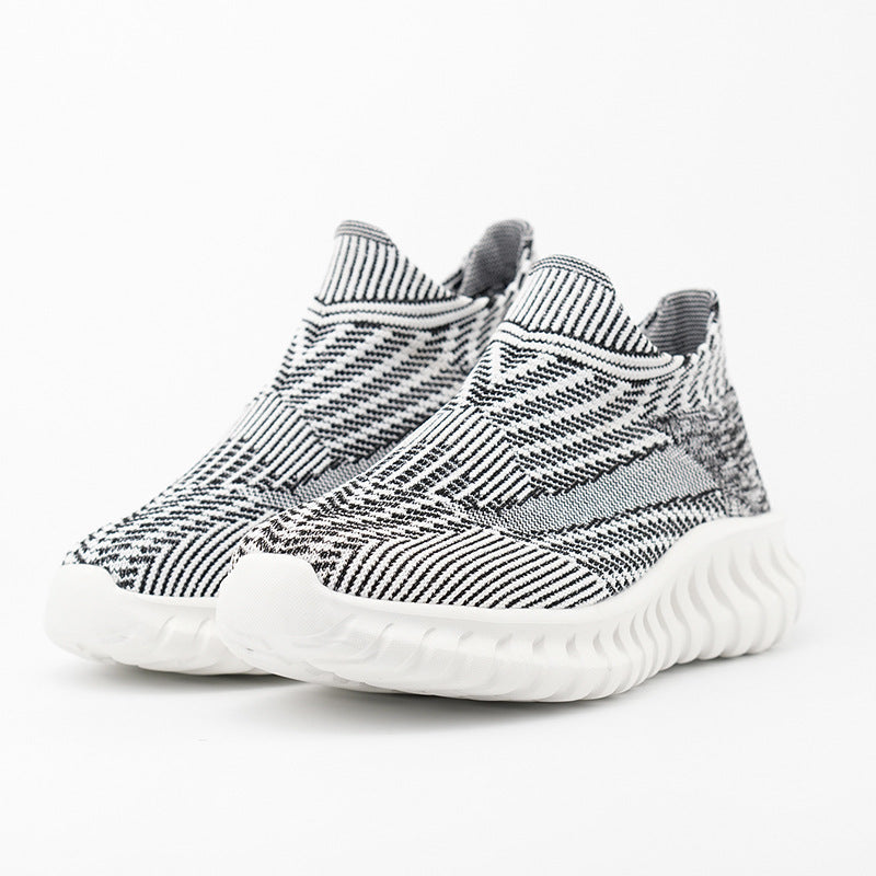 Kvinnors Sneakers Stickade Med Halkfri Sula 5