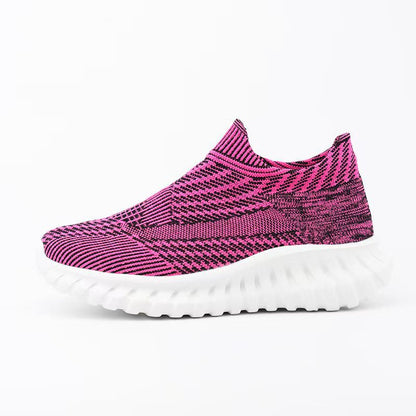 Kvinnors Sneakers Stickade Med Halkfri Sula 6