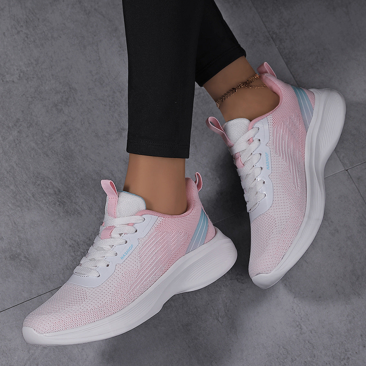 Kvinnors Sneakers för Sportaktiviteter Med Andningsbar Mesh och Flexibel Sula 4