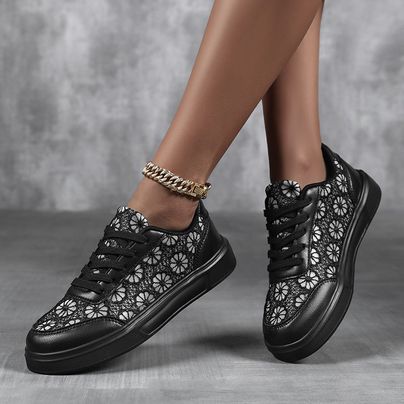 Kvinnors Sneakers med Blommiga Detaljer 3