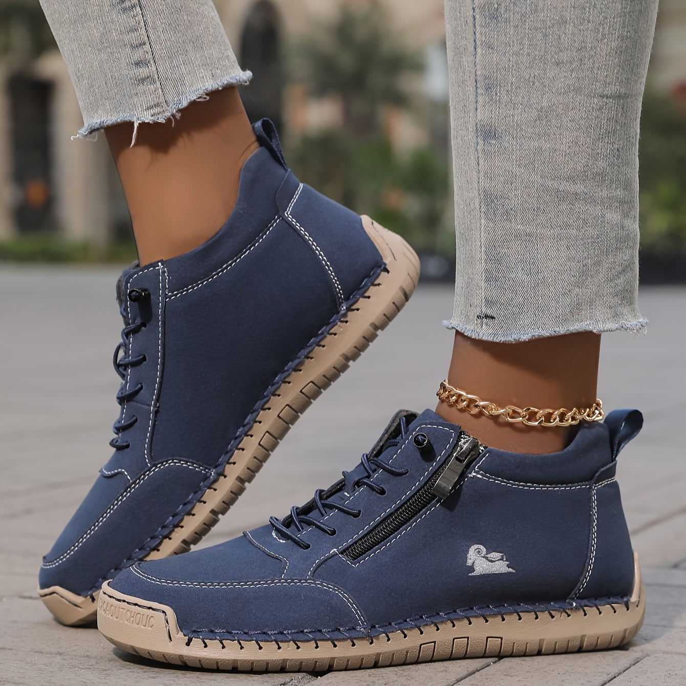 Kvinnors Sneakers med Dragkedja för Vardagsbruk 10