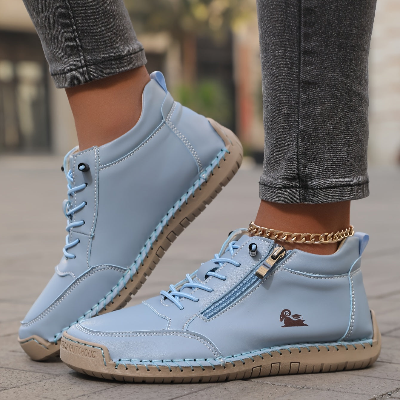Kvinnors Sneakers med Dragkedja för Vardagsbruk 3