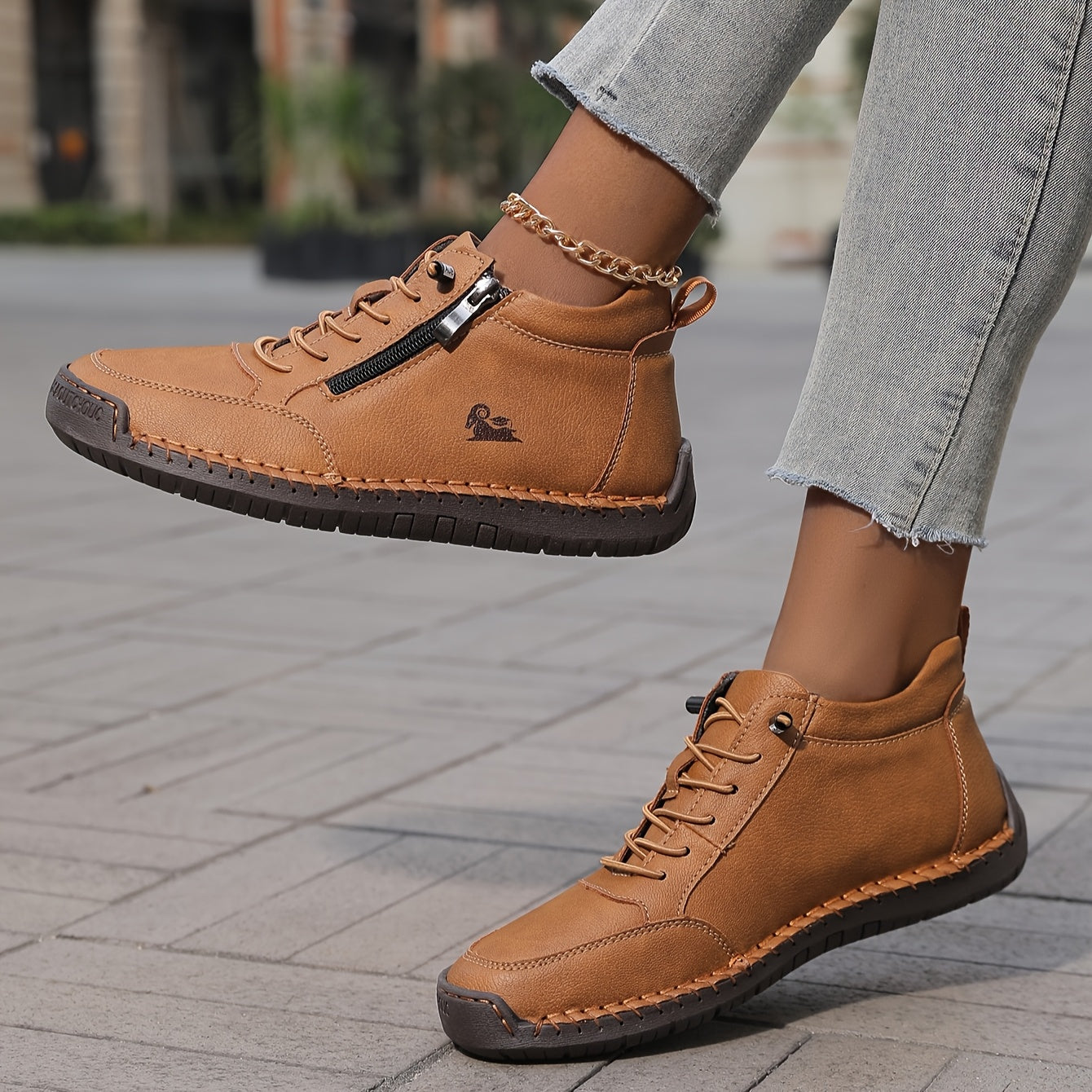 Kvinnors Sneakers med Dragkedja för Vardagsbruk 5
