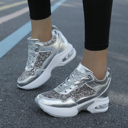 Kvinnors Sneakers med Glittrande Design 3