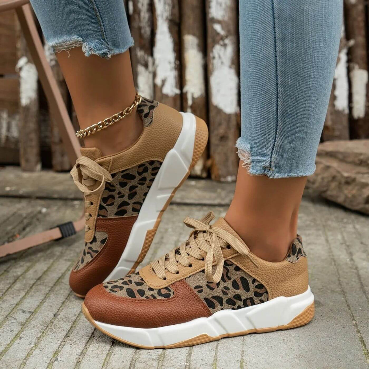 Kvinnors Sneakers med Leopardmönster 3