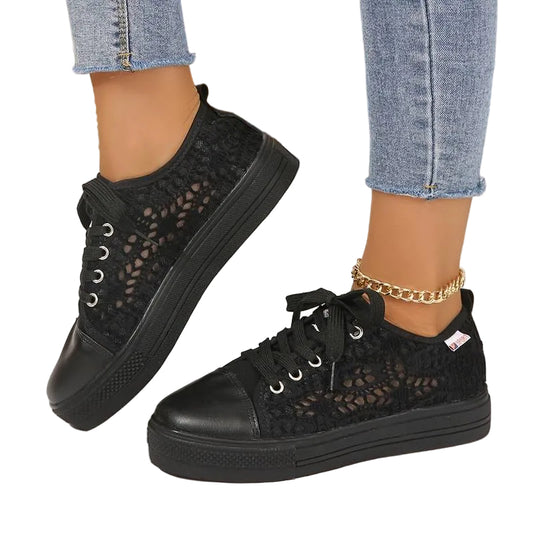 Kvinnors Sneakers med Spetsdesign 0