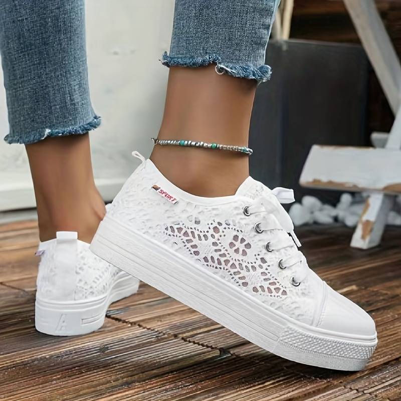 Kvinnors Sneakers med Spetsdesign 5