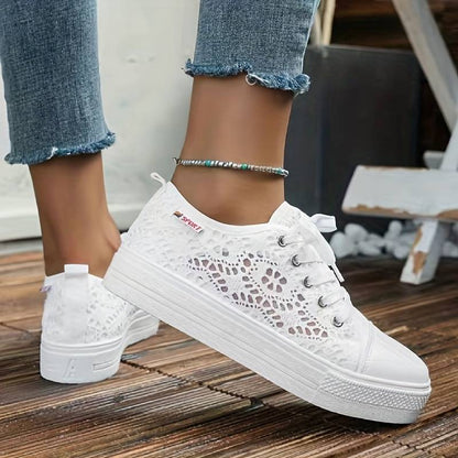 Kvinnors Sneakers med Spetsdesign 5