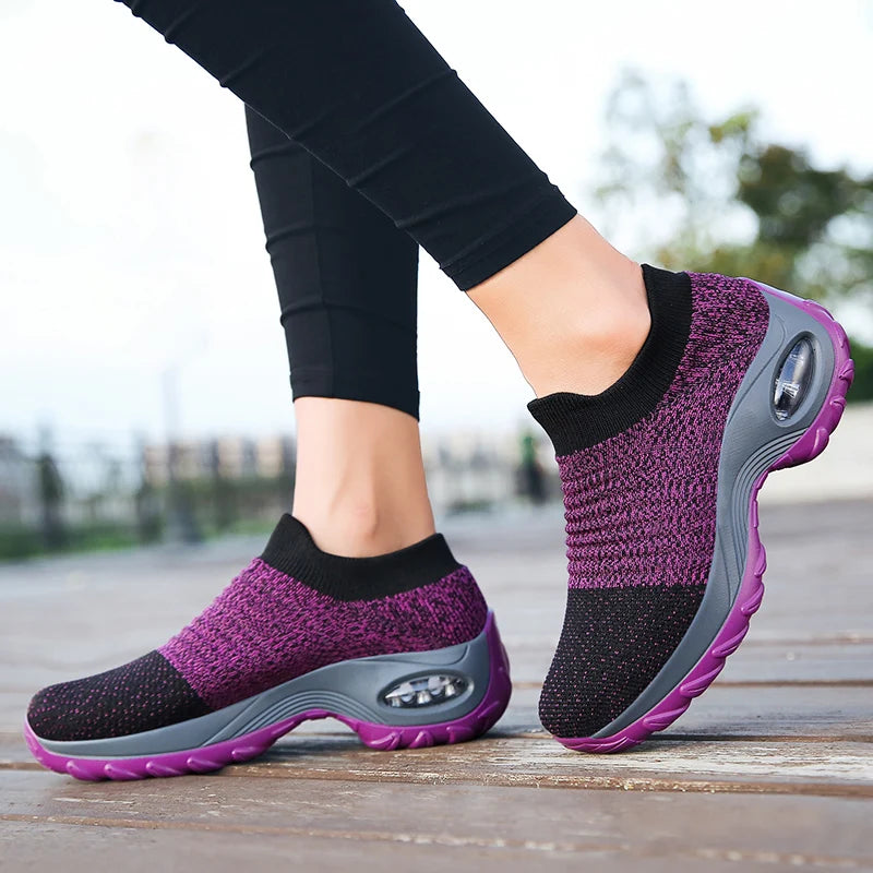 Kvinnors Sneakers med Tjock Sula och Luftkudde 2