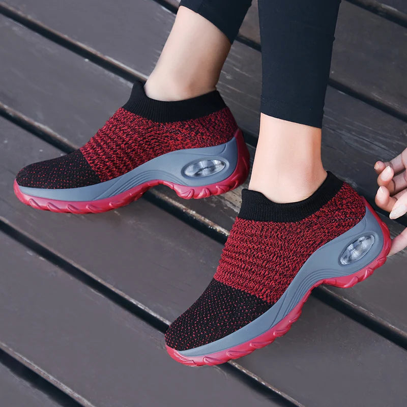 Kvinnors Sneakers med Tjock Sula och Luftkudde 3