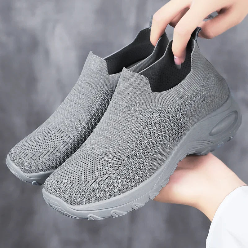 Kvinnors Sommar Skor Flyknit Andningsbar Mesh Bekväm 1