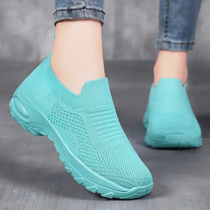 Kvinnors Sommar Skor Flyknit Andningsbar Mesh Bekväm 2