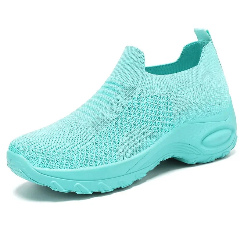 Kvinnors Sommar Skor Flyknit Andningsbar Mesh Bekväm 8
