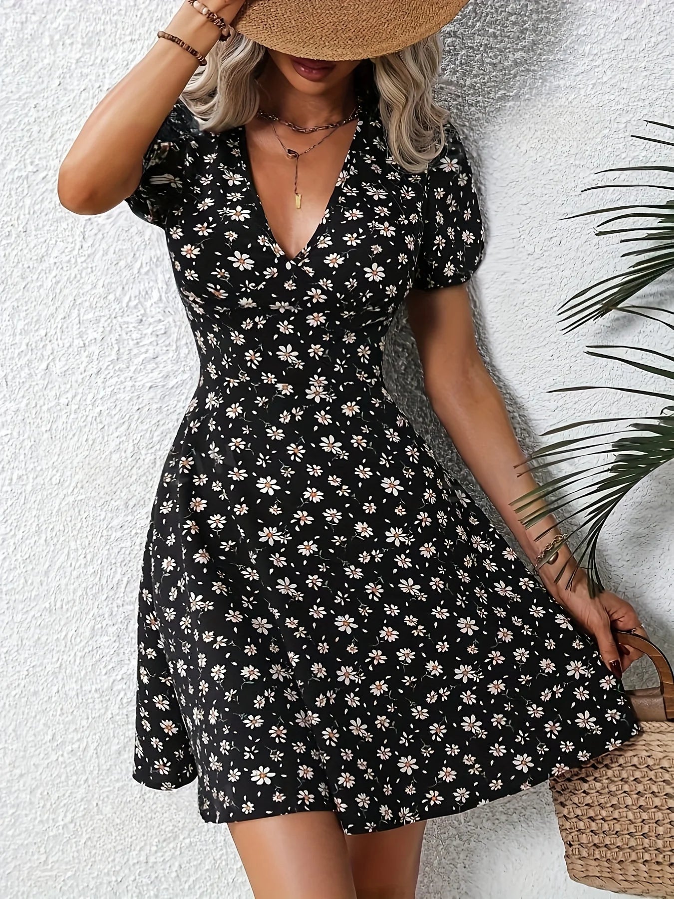 Kvinnors Sommarklänning Blommig 3