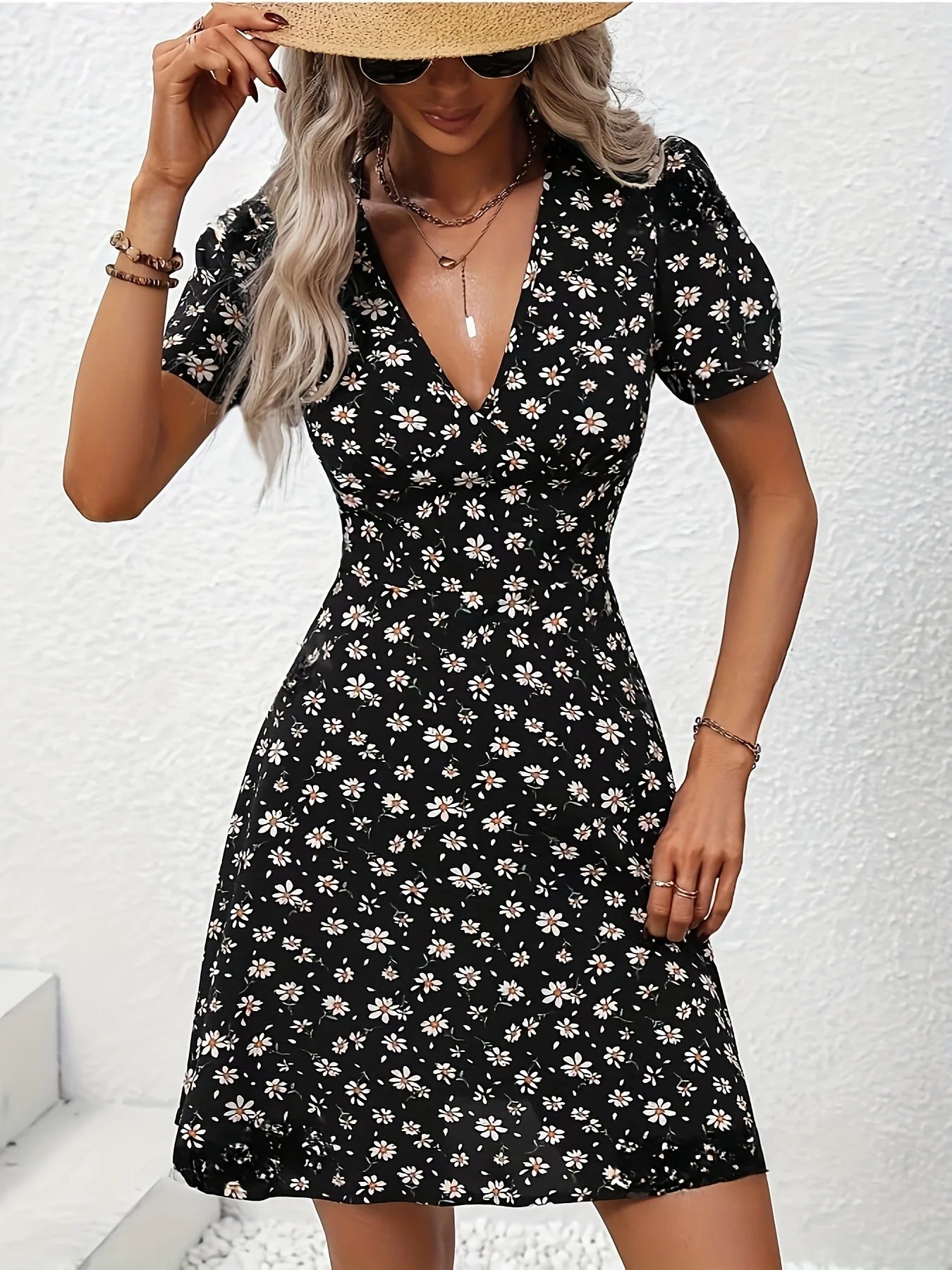 Kvinnors Sommarklänning Blommig 4
