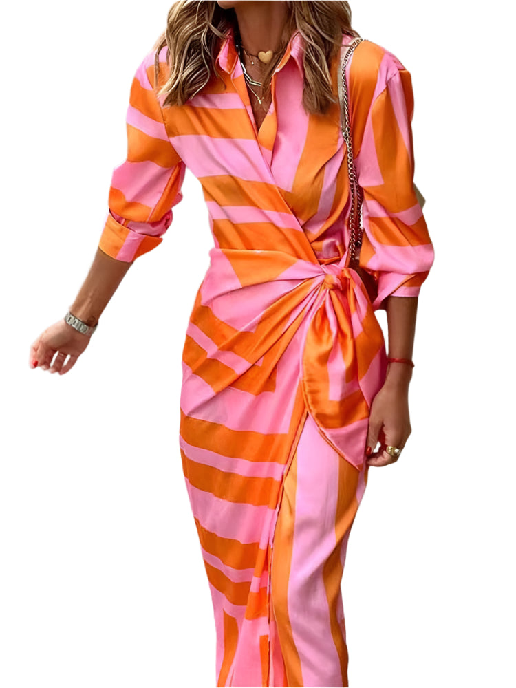 Kvinnors Sommarklänning Med Färgglad Design 0