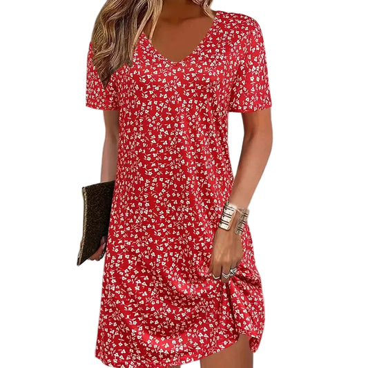 Kvinnors Sommarklänning med Blommönster 0