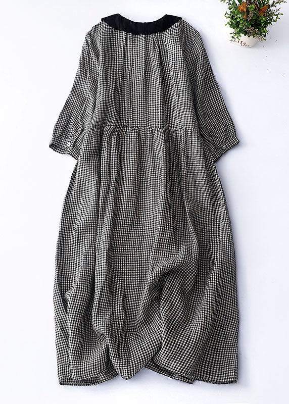 Kvinnors Sommarklänning med Peter Pan Krage och Patchwork 1