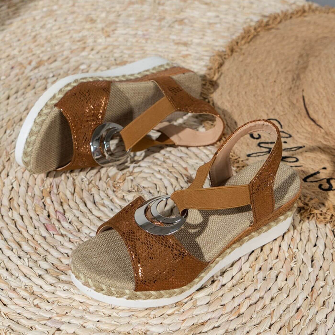 Kvinnors Sommarsandaler Bekväma Stilren Design 7