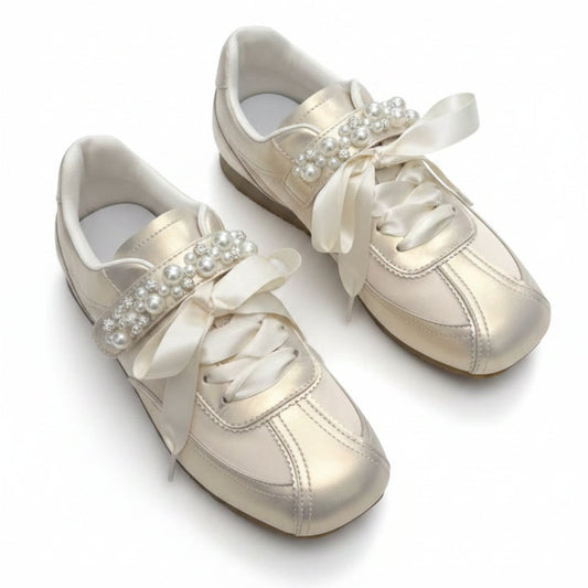 Kvinnors Splicing Flat Shoes med Båge 0