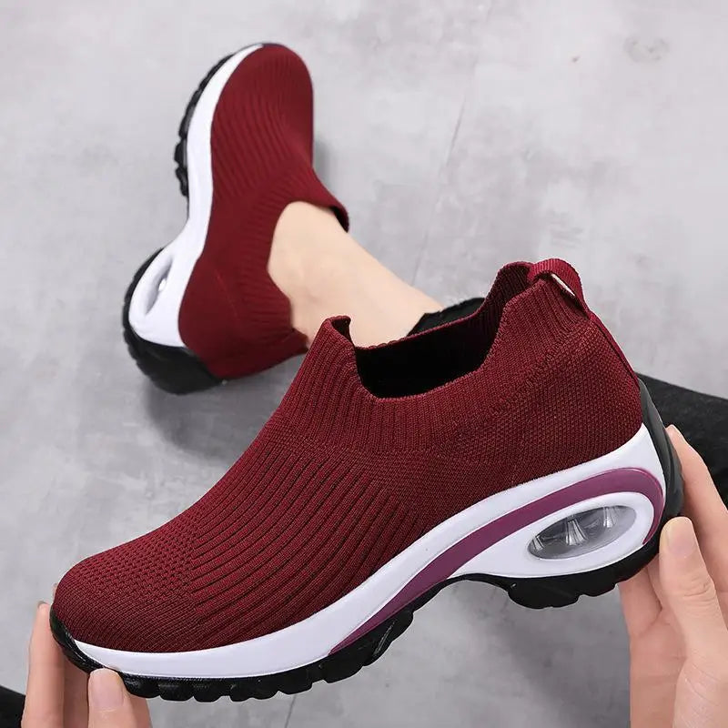 Kvinnors Sportskor Wedge Plattform Andningsbara Sneakers 2