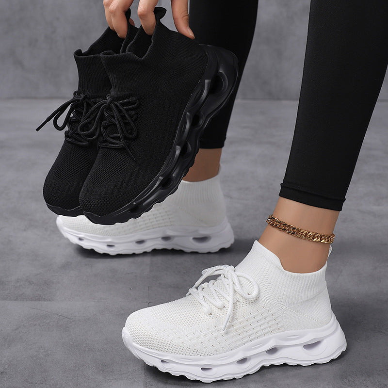 Kvinnors Sportsneakers med Elastiskt Skaft Modern Design 4