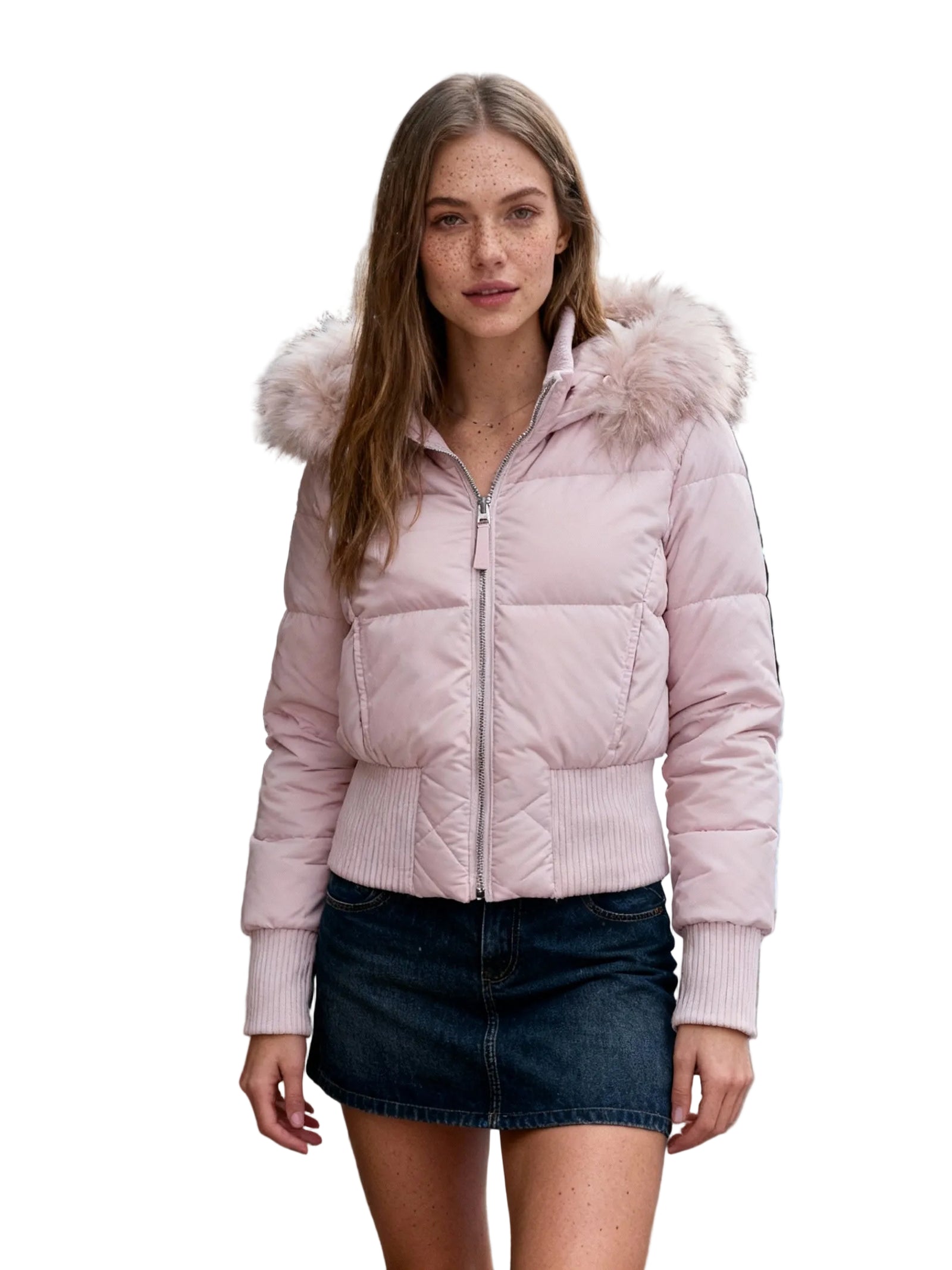 Kvinnors Steppjacka med Avtagbar Huva 0