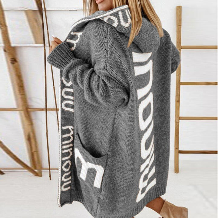 Kvinnors Stickad Cardigan Elegant 2