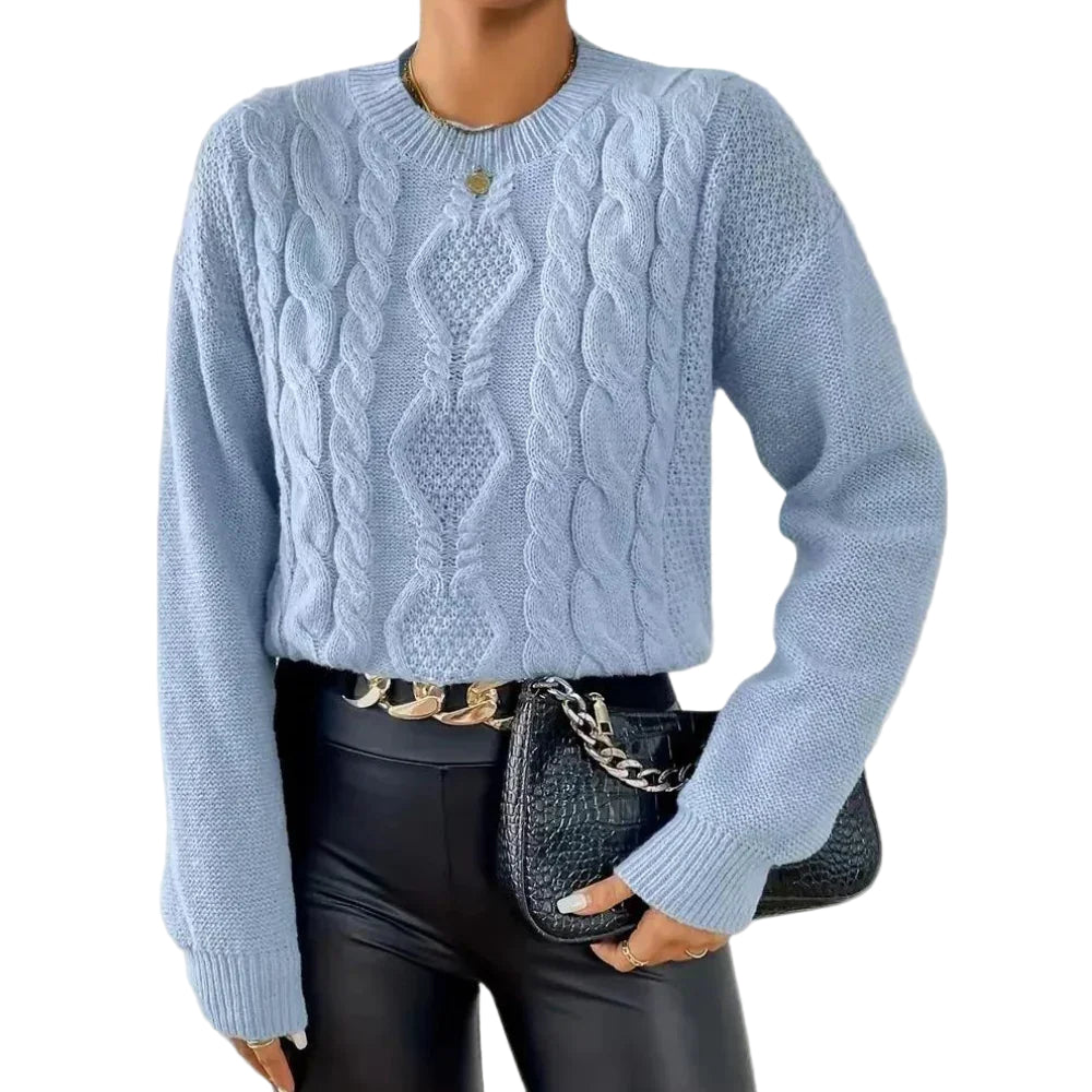 Kvinnors Stickad Tröja Mysig 0