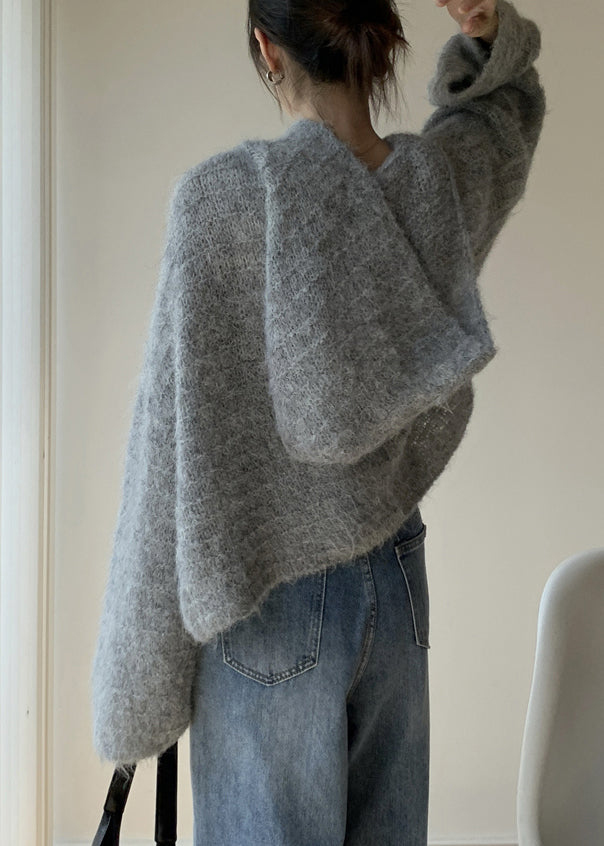 Kvinnors Stickad Tröja med Huva 4