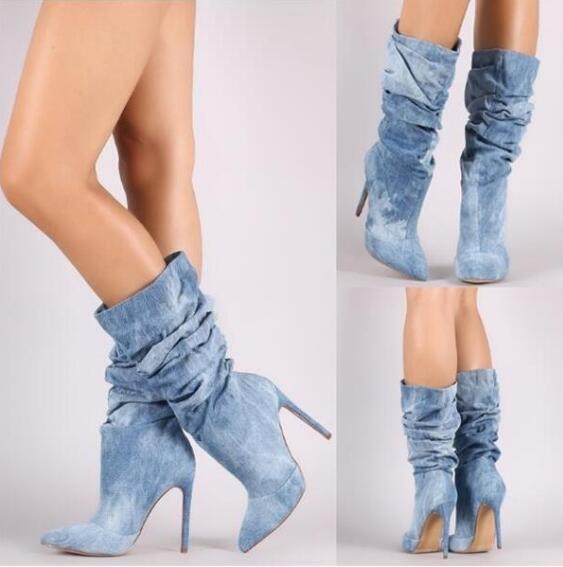 Kvinnors Stiletto Stövlar Medium 2
